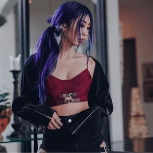 Lychee the Label Shiso Waist Buckle Bustier Crop Top